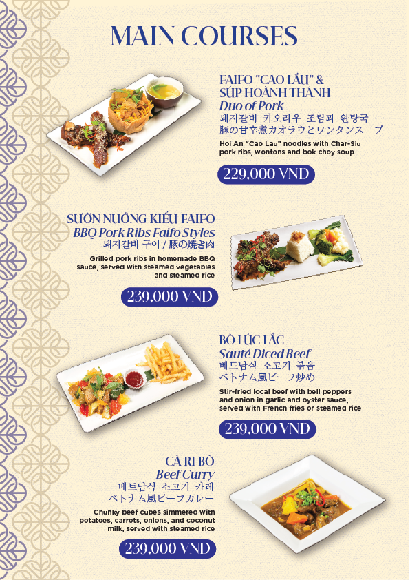 Little Faifo menu — Traditional Foods, page 9