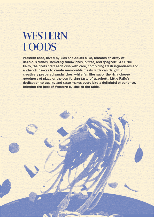 Little Faifo menu — Western Foods, page 12