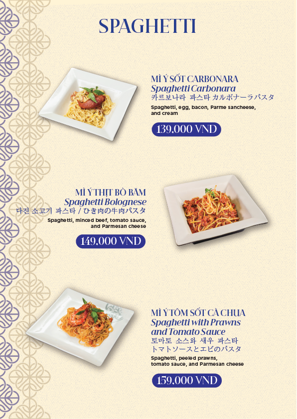 Little Faifo menu — Western Foods, page 15