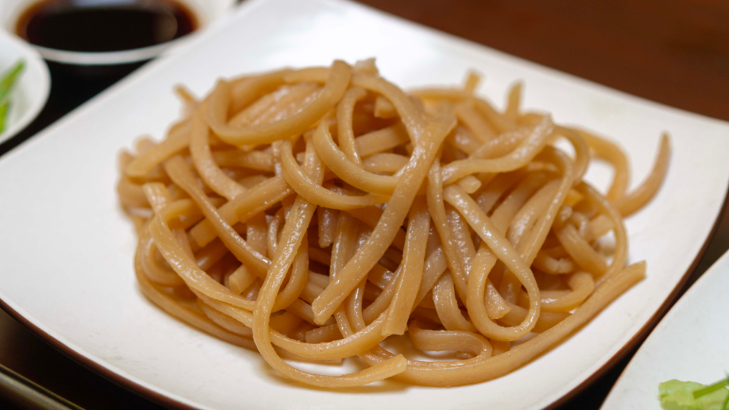 Fresh Cao Lau noodle strands