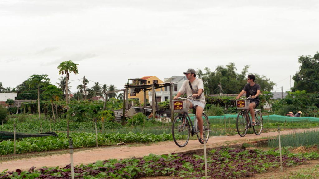 Cycling around Tra Que Vegetable Village Hoi An