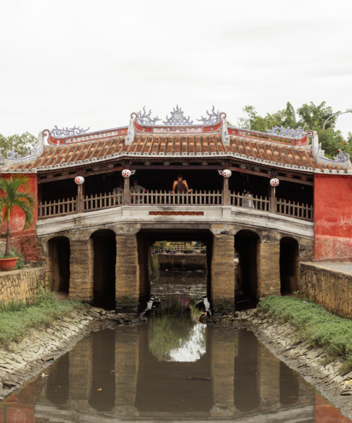 Exterior view of the Japanese Covered Bridge in Hoi An