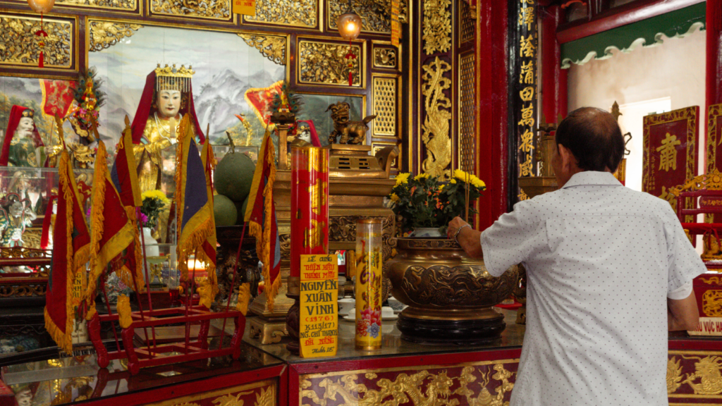 Main shrine inside Fujian Assembly Hall in Hoi An