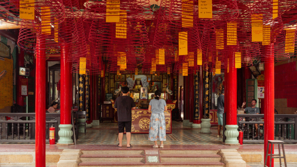 Incense coils inside Fujian Assembly Hall in Hoi An