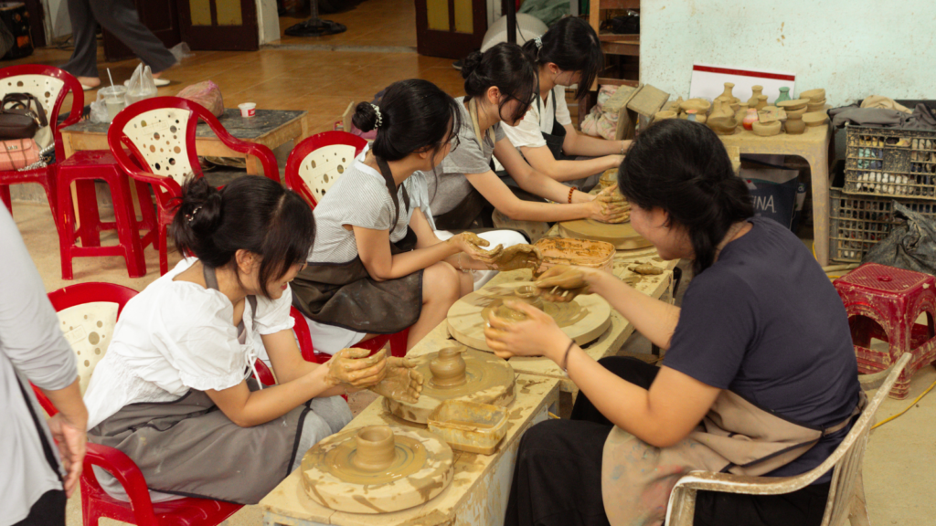 Pottery making experience at Thanh Ha Pottery Village