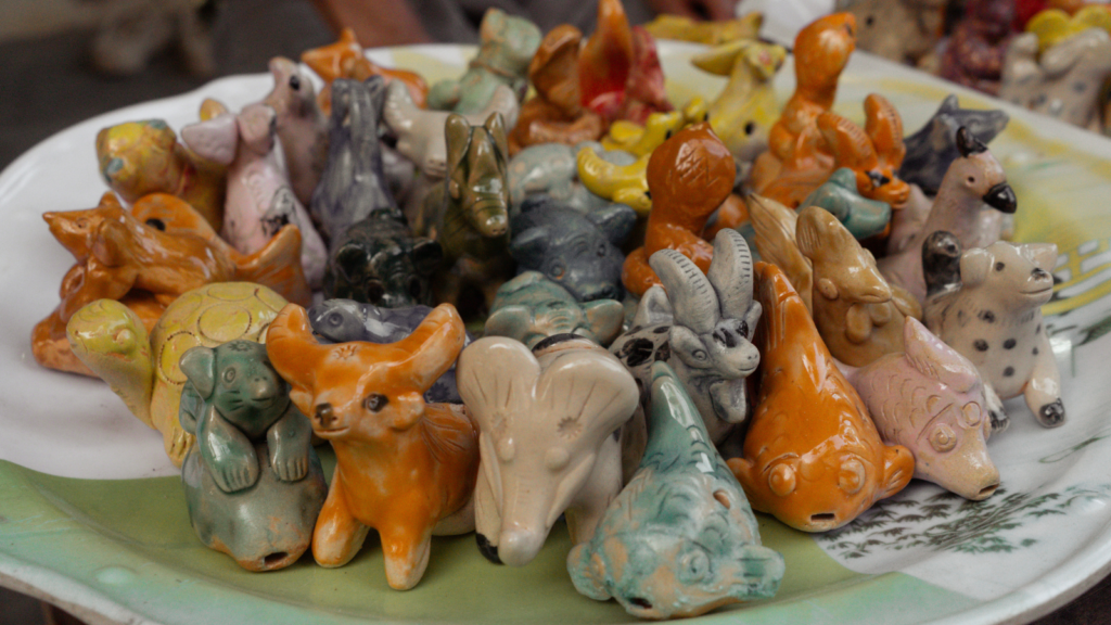 Handmade pottery souvenirs from Thanh Ha Village