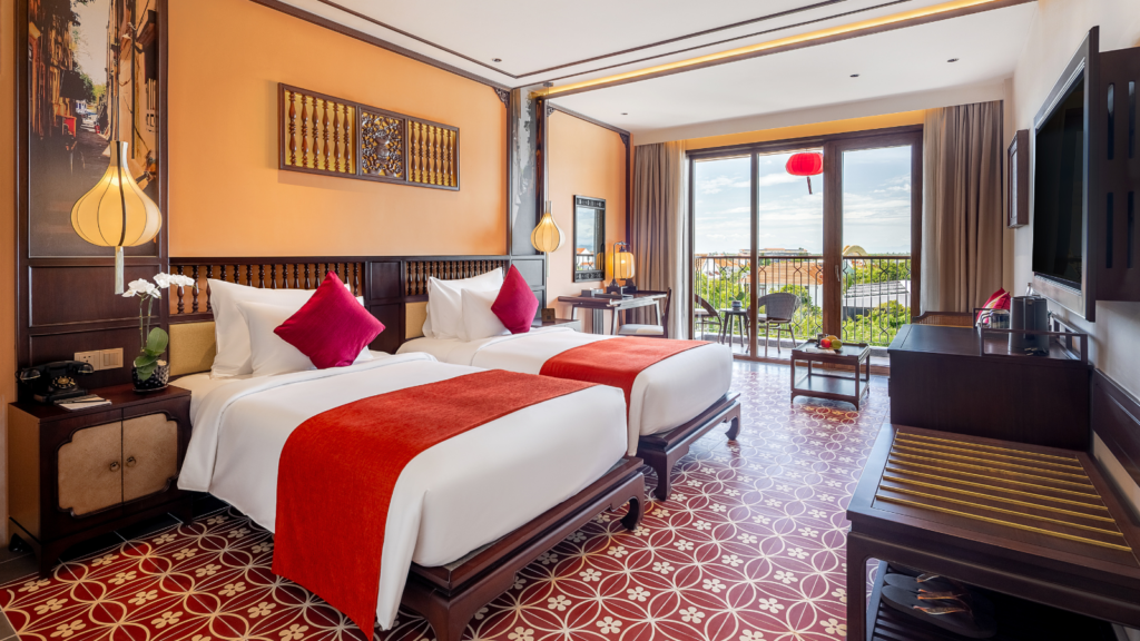 Room design at Hoi An Moon Premium Boutique Hotel & Spa
