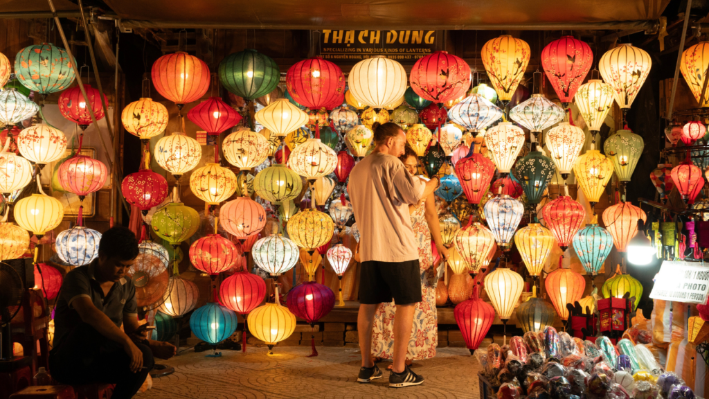 Nguyen Hoang Street lantern market in Hoi An
