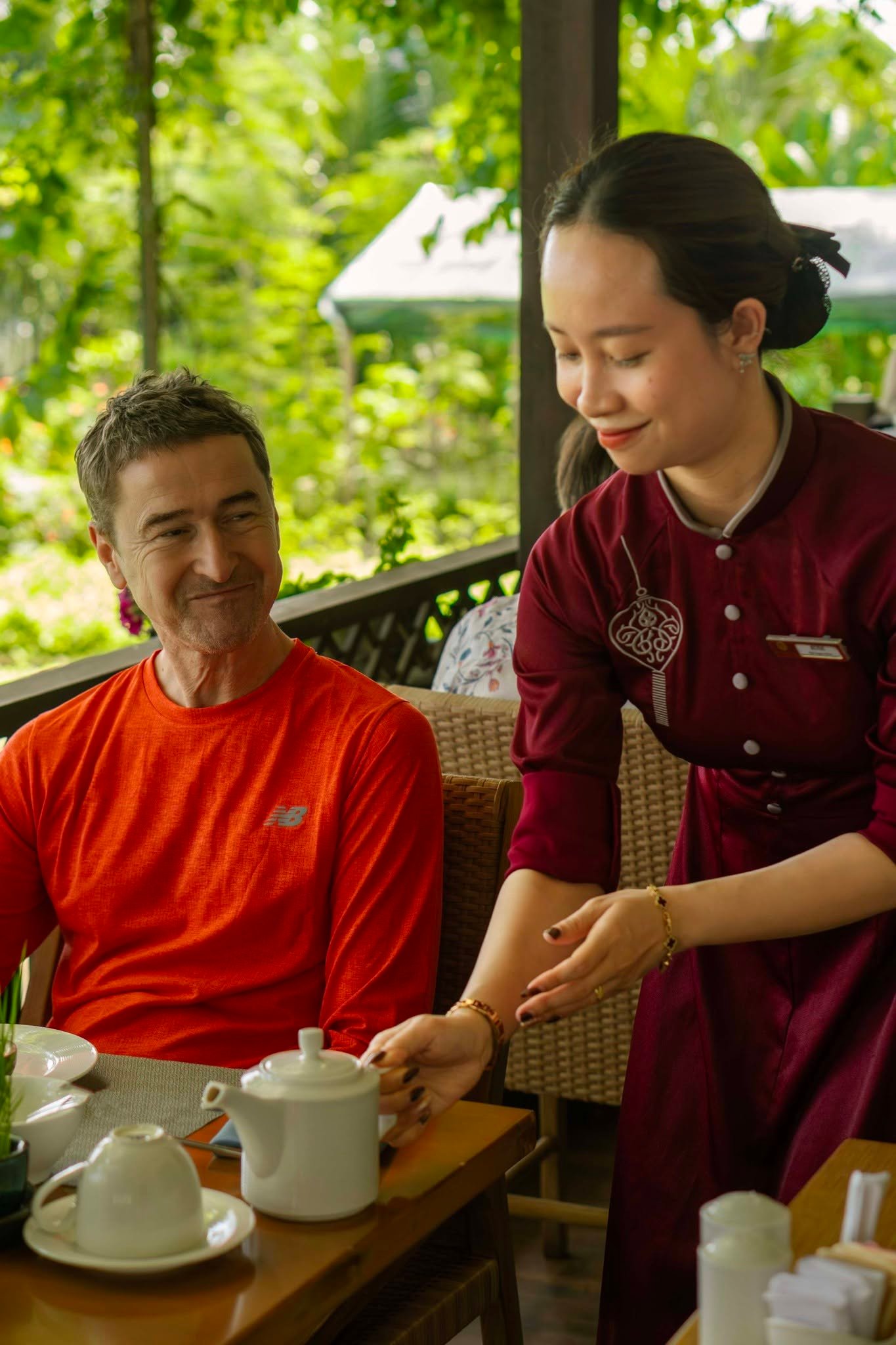 Personalized tea service for a guest at Little Oasis Hoi An