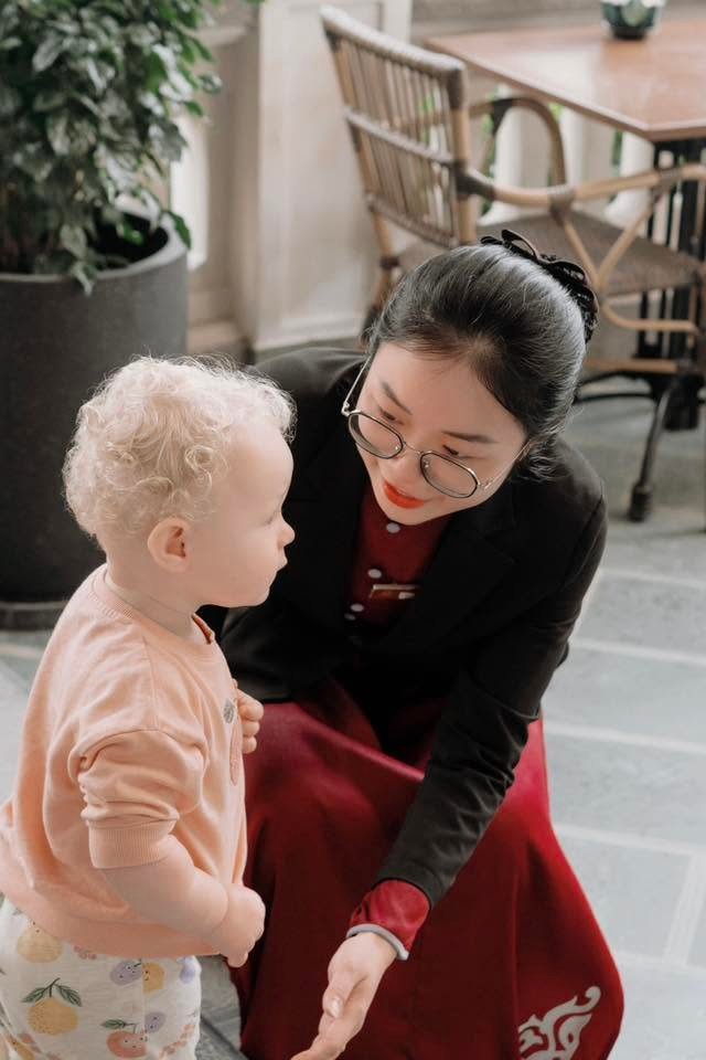 Little Residence team member caring for a young guest