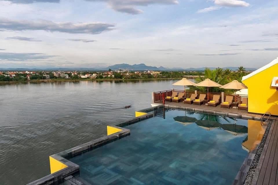Little Riverside rooftop pool overlooking the Thu Bon River